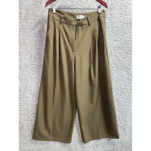 Molly Bracken Pants Women's Sz L Khaki Lily Trouser Luxury Contemporary